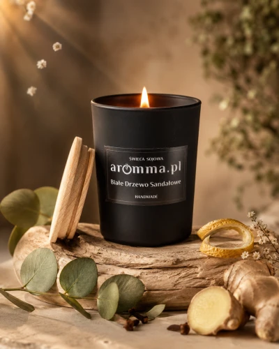 Świeca sojowa Aromma Białe Drzewo Sandałowe