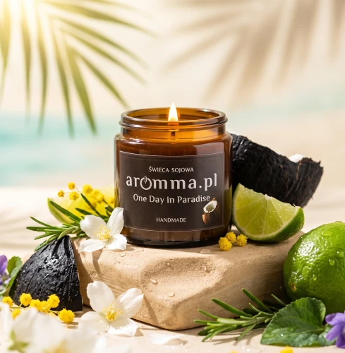 Świeca sojowa Aromma One Day in Paradise Czarny Kokos