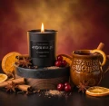 Naturalna świeca sojowa Aromma o zapachu Grzane Wino.