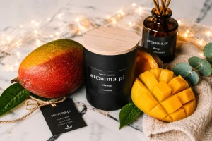 Świeca Sojowa - Mango 300 ml z wieczkiem - soczyste, świeże Mango