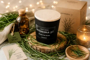 Świeca Sojowa - Fresh Cut Grass 180 ml z wieczkiem - zapach świeżo ściętej trawy!