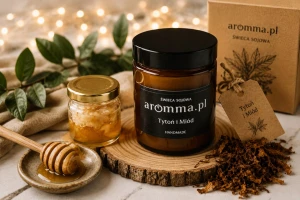 Świeca Sojowa Aromma - Tytoń i Miód 180 ml - NUTA MARYNARSKA - NATURALNA 100% EKO