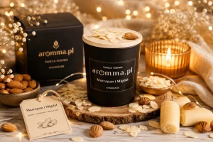 Świeca Sojowa Aromma -Świeca Sojowa - Marcepan i Migdał 180 ml - SŁODKA!