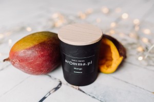 Świeca Sojowa - Mango 300 ml z wieczkiem - soczyste, świeże Mango